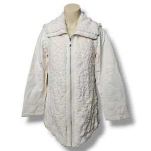 Dennis Besso Vegan faux Fur & Leather Jacket. Removable sleeves